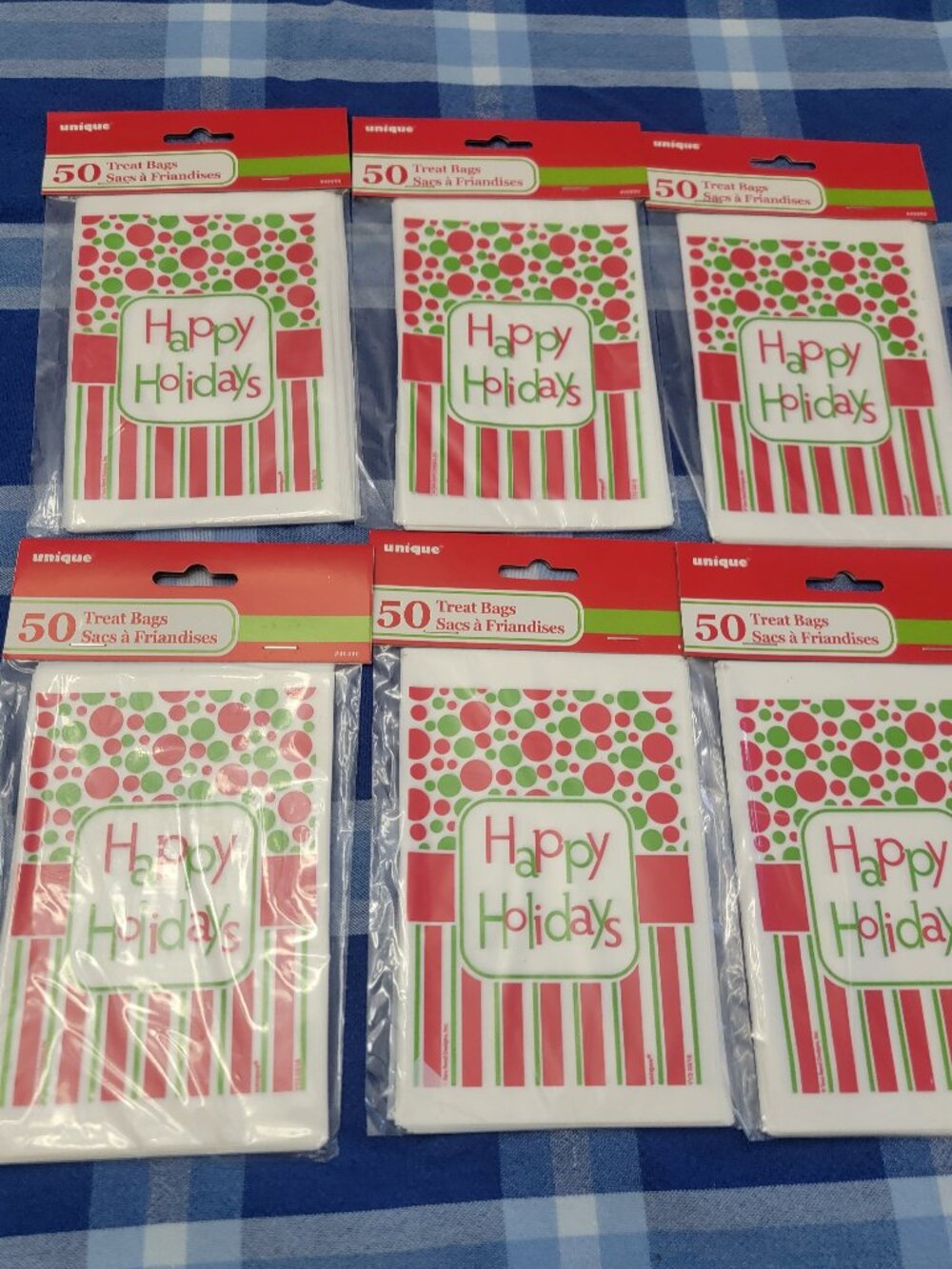500 Mini Treat Bags Candy / Cookie - Reindeer Party Supplies 4" x 6" Christmas